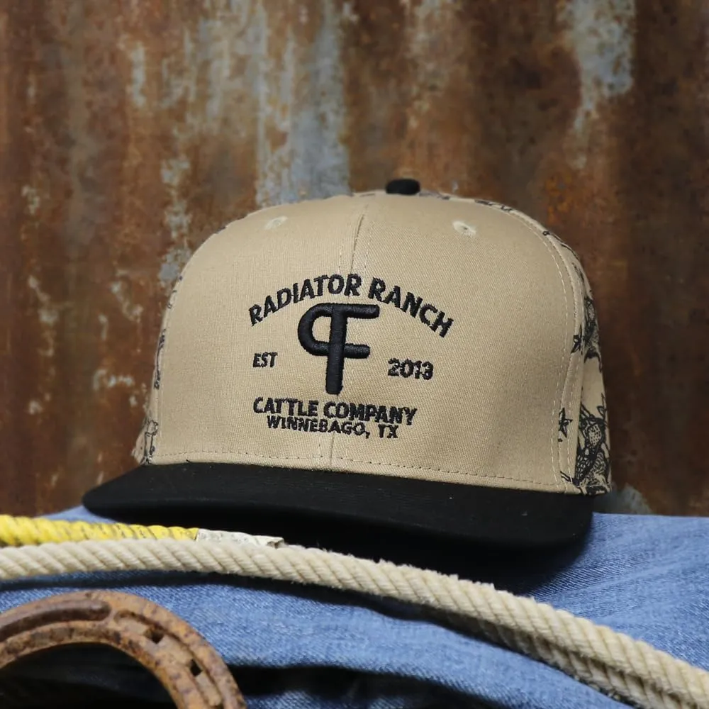 Rodeo Time Dale Brisby Radiator Ranch PF Brand Adjustable Snapback Hat for Men & Women, Breathable Baseball Cap, One Size