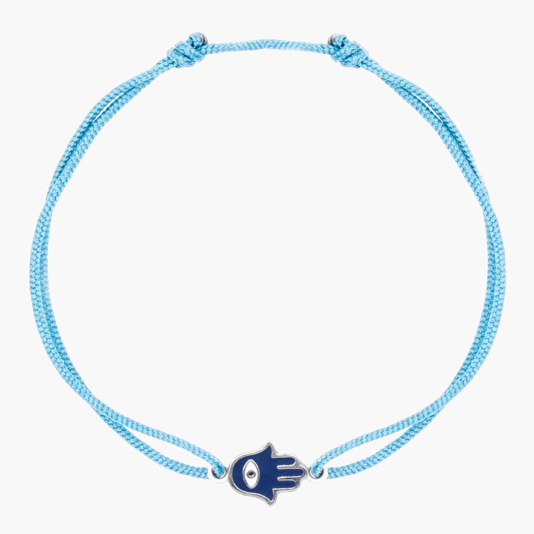 Rope Hamsa Bracelet (Light Blue)