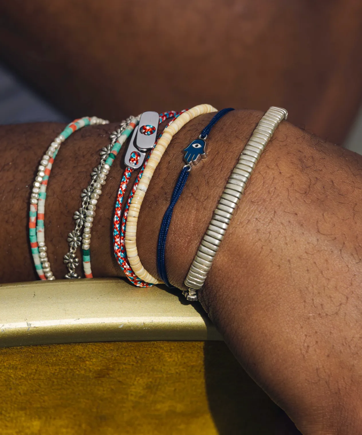 Rope Hamsa Bracelet (Light Blue)