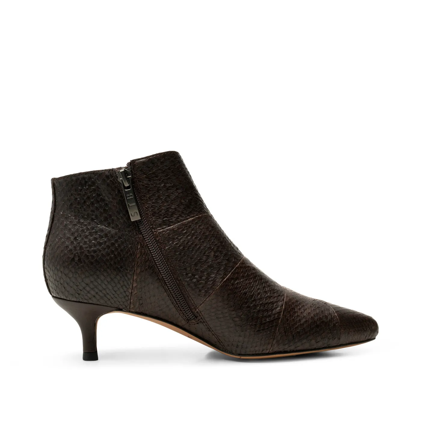 Saga støvlet fiskelæder - DARK BROWN