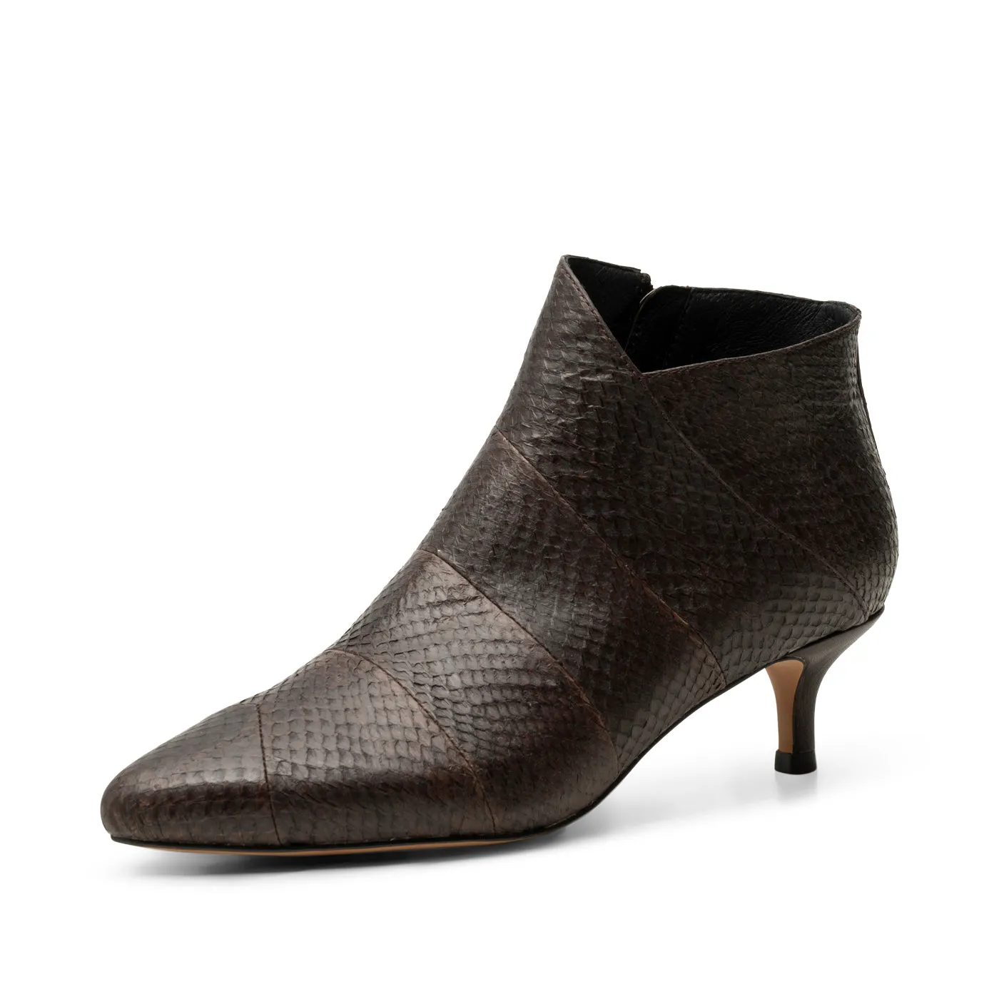 Saga støvlet fiskelæder - DARK BROWN