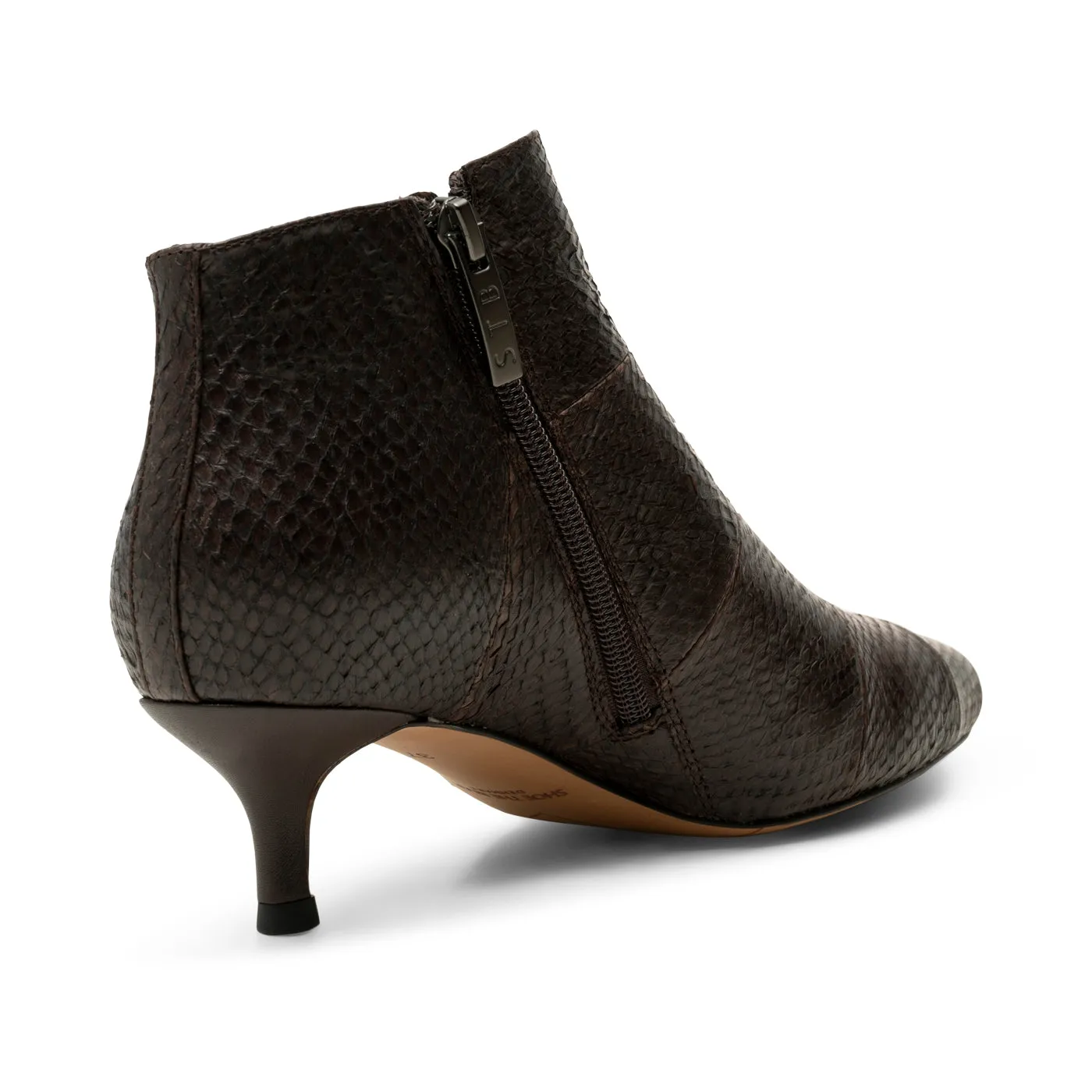 Saga støvlet fiskelæder - DARK BROWN