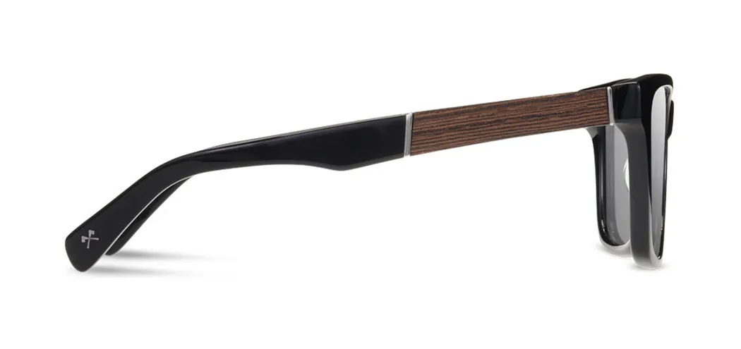 Shwood Canby XL Acetate Sunglasses - Black/Ebony - Grey Polarized