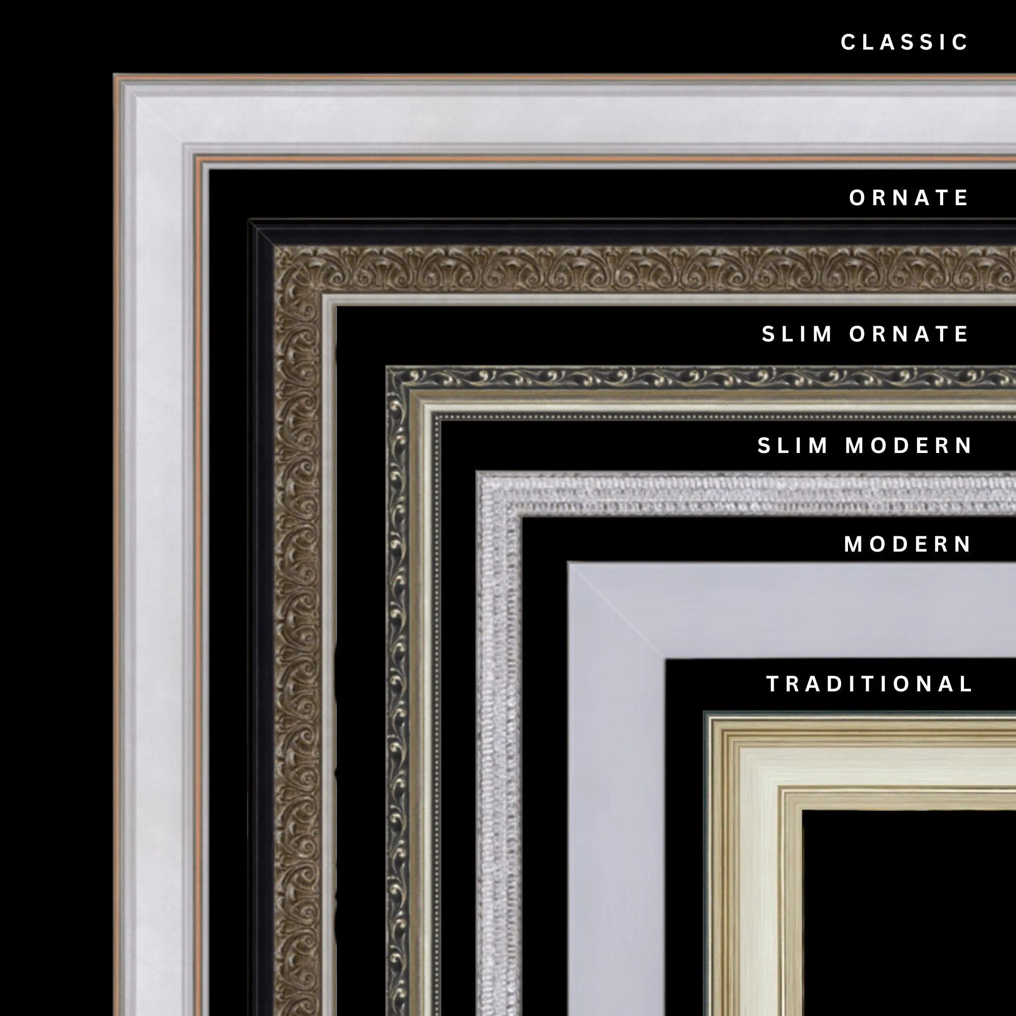 Silver 28x17 Picture Frame Ornate Traditional Classic Antique