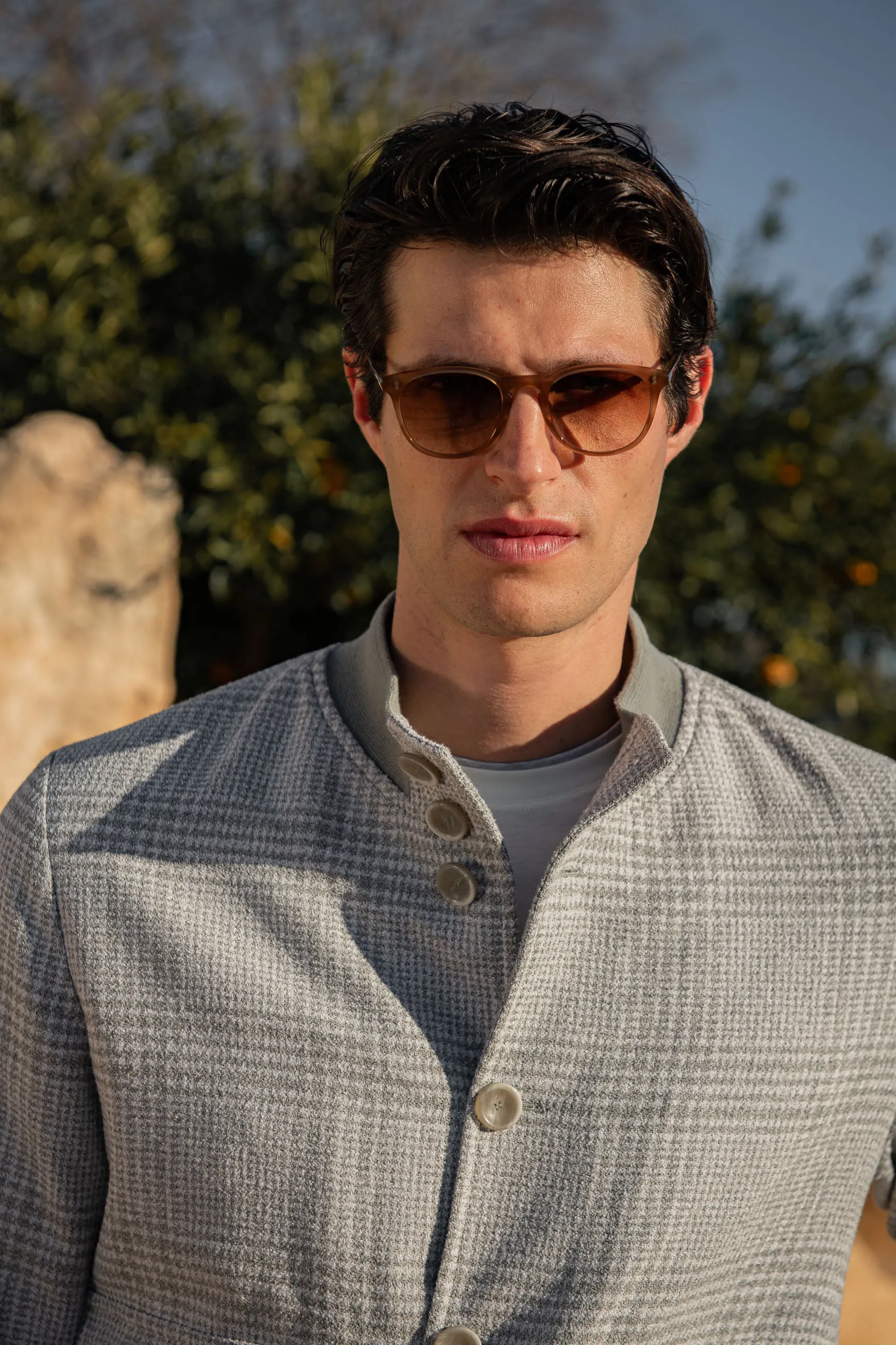 Taupe sunglasses Capri - Made in Italy