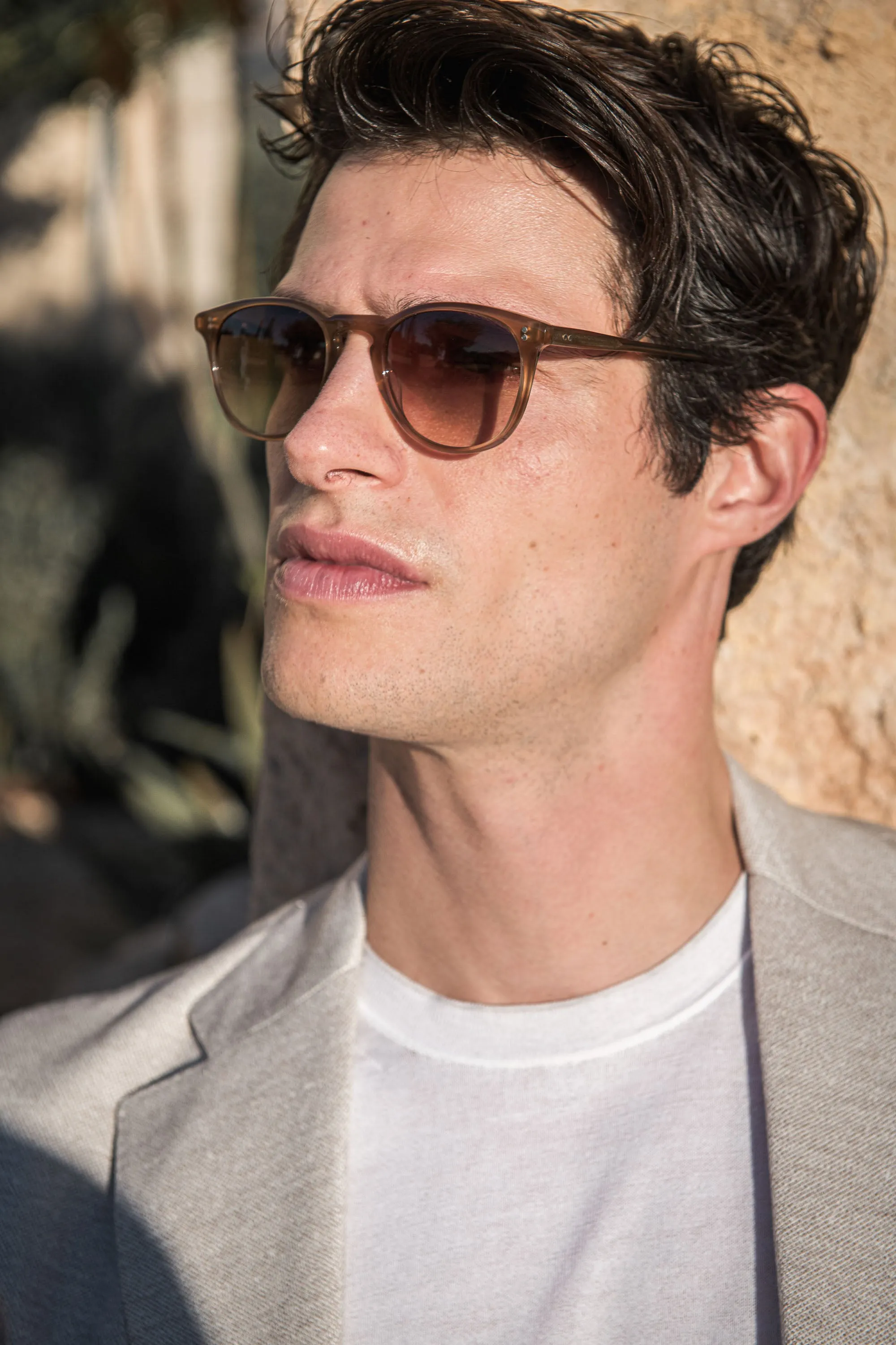 Taupe sunglasses Capri - Made in Italy