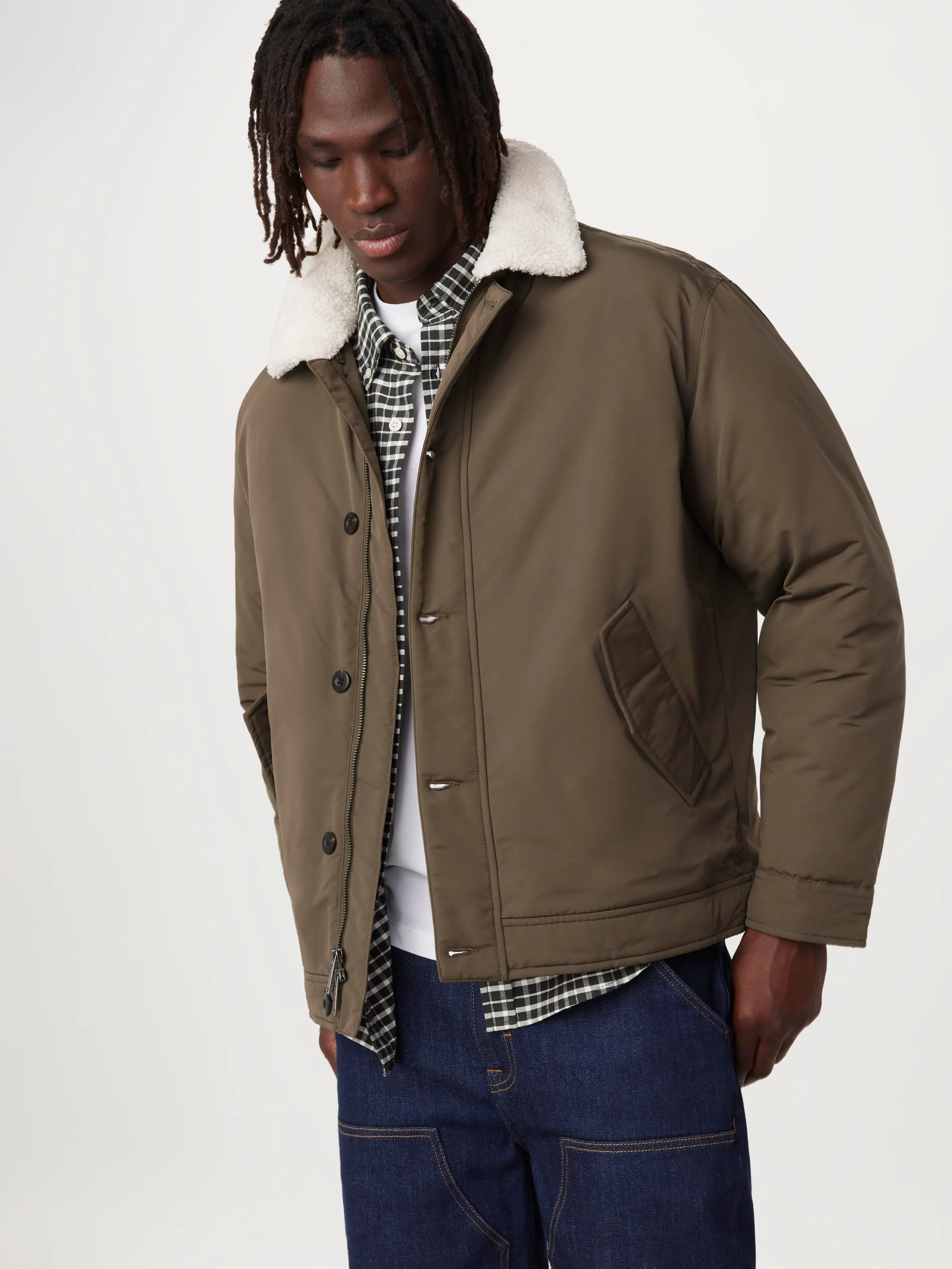 The Aviator Jacket in Dark Taupe