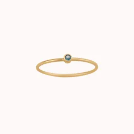 Tiny December Birthstone Ring ∙ Blue Zircon