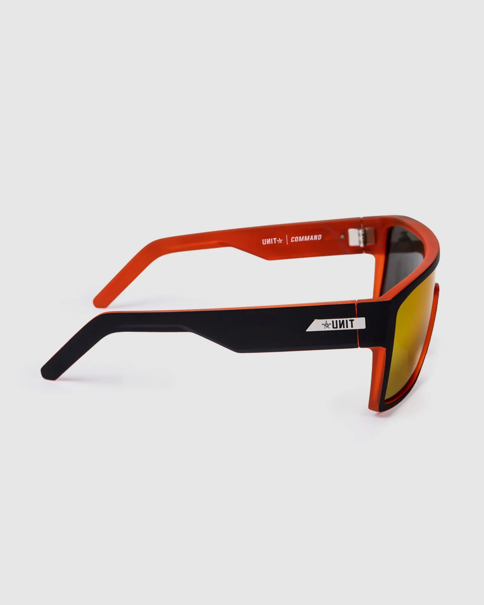 UNIT Command Sunglasses -  Matte Black Orange Polarised