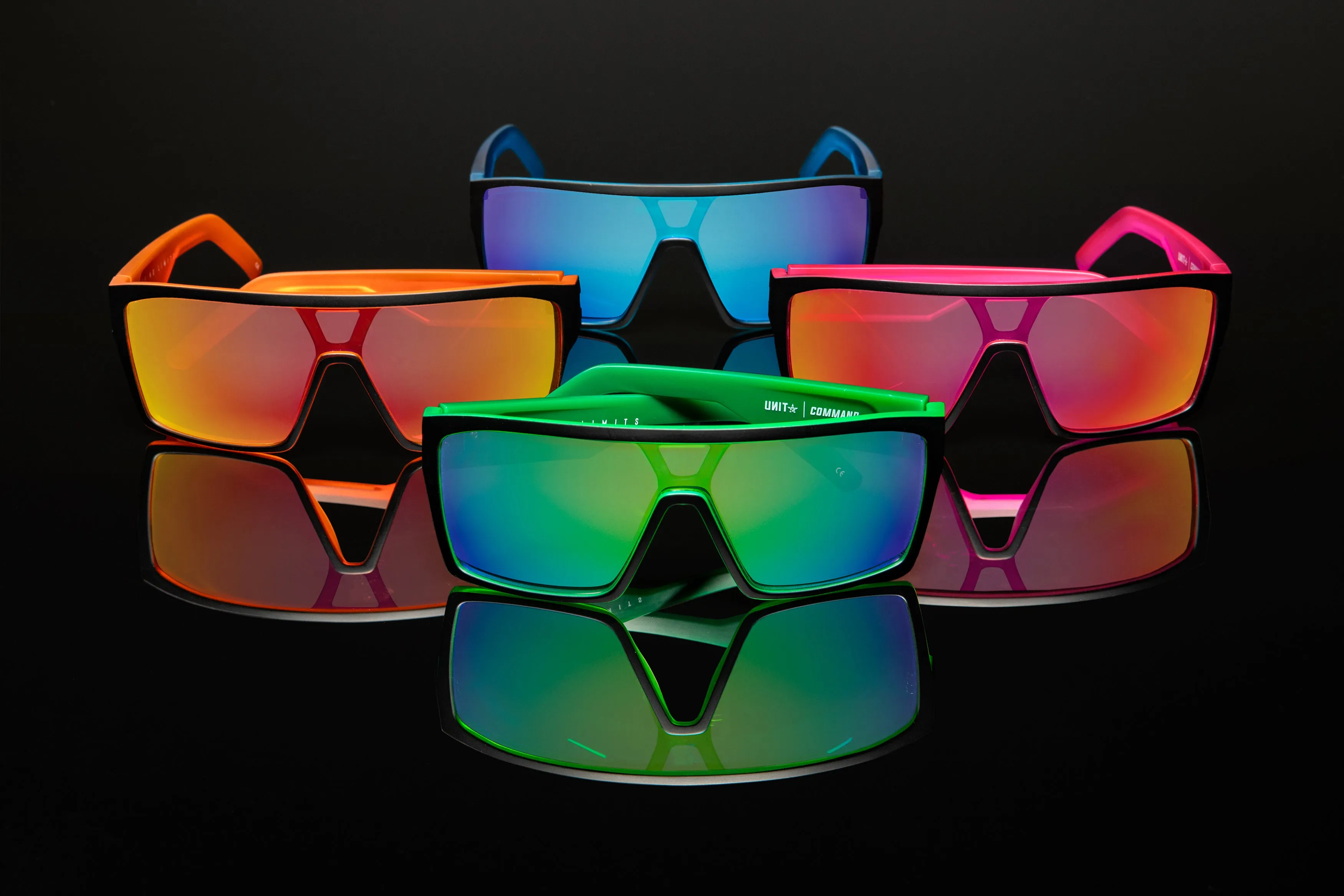 UNIT Command Sunglasses -  Matte Black Orange Polarised
