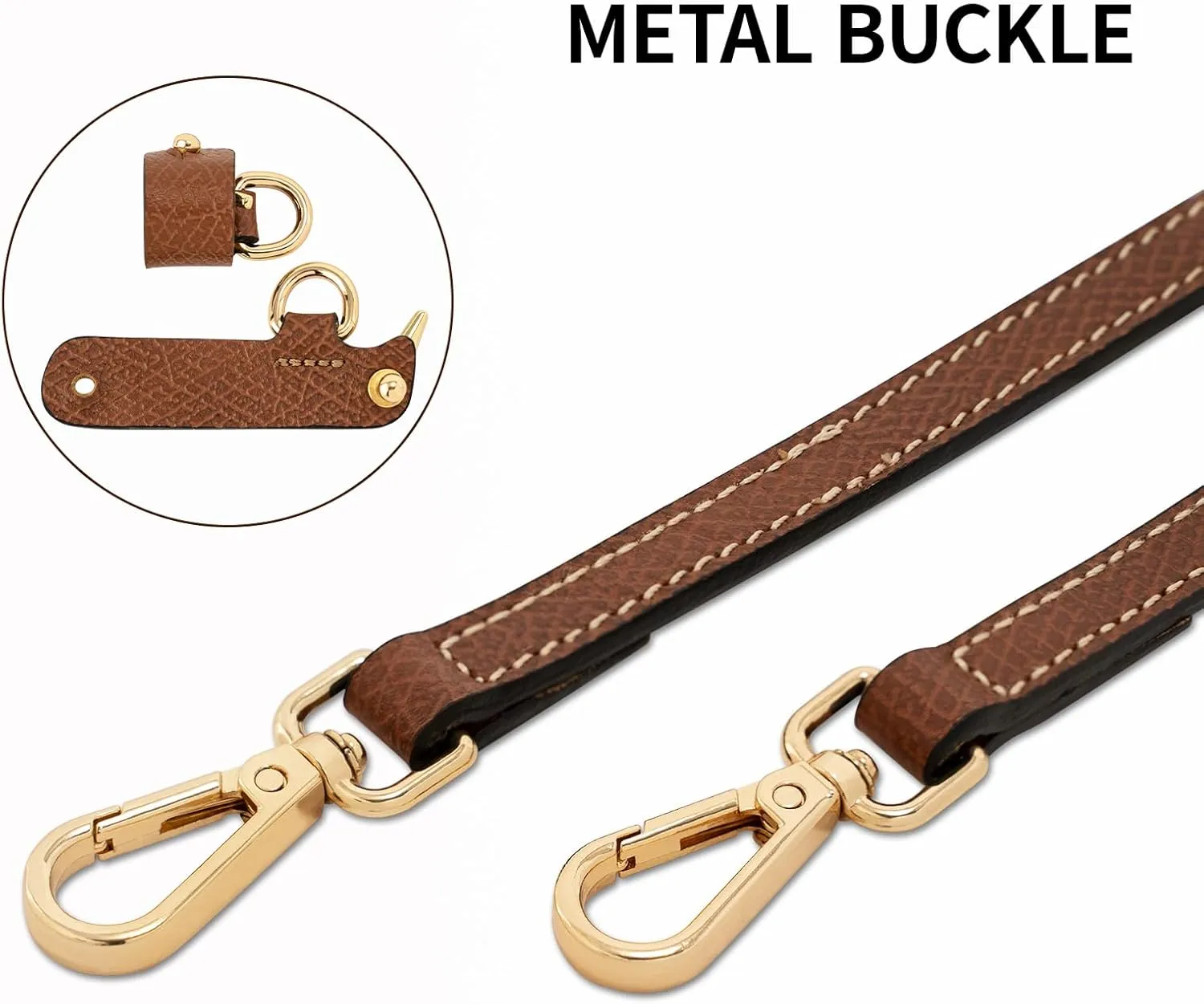 Upgraded Leather Purse Straps for Longchamp Mini Bag Conversion Kit, Bag Shoulder Strap Replacement Crossbody