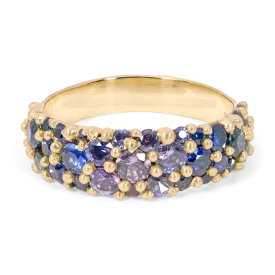 Wide Moody Mermaid River Ring - Size 7.5 - 11713