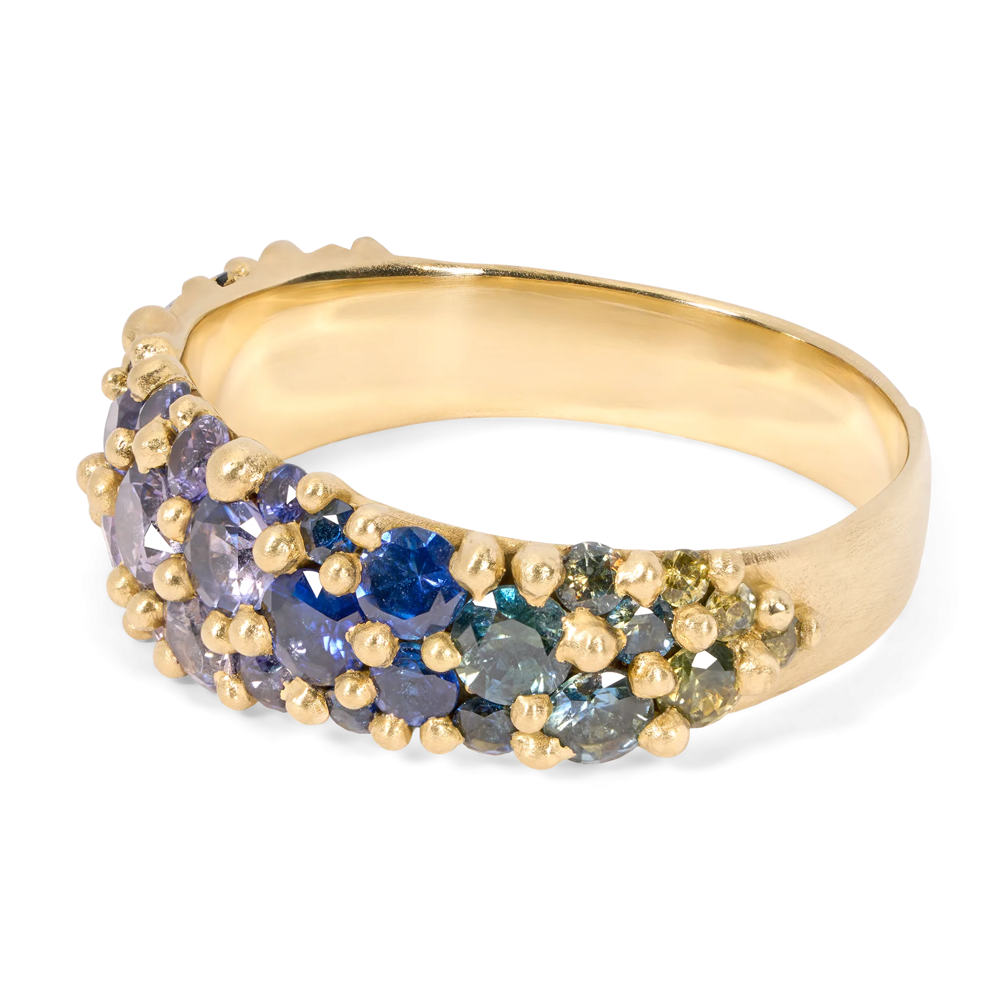 Wide Moody Mermaid River Ring - Size 7.5 - 11713