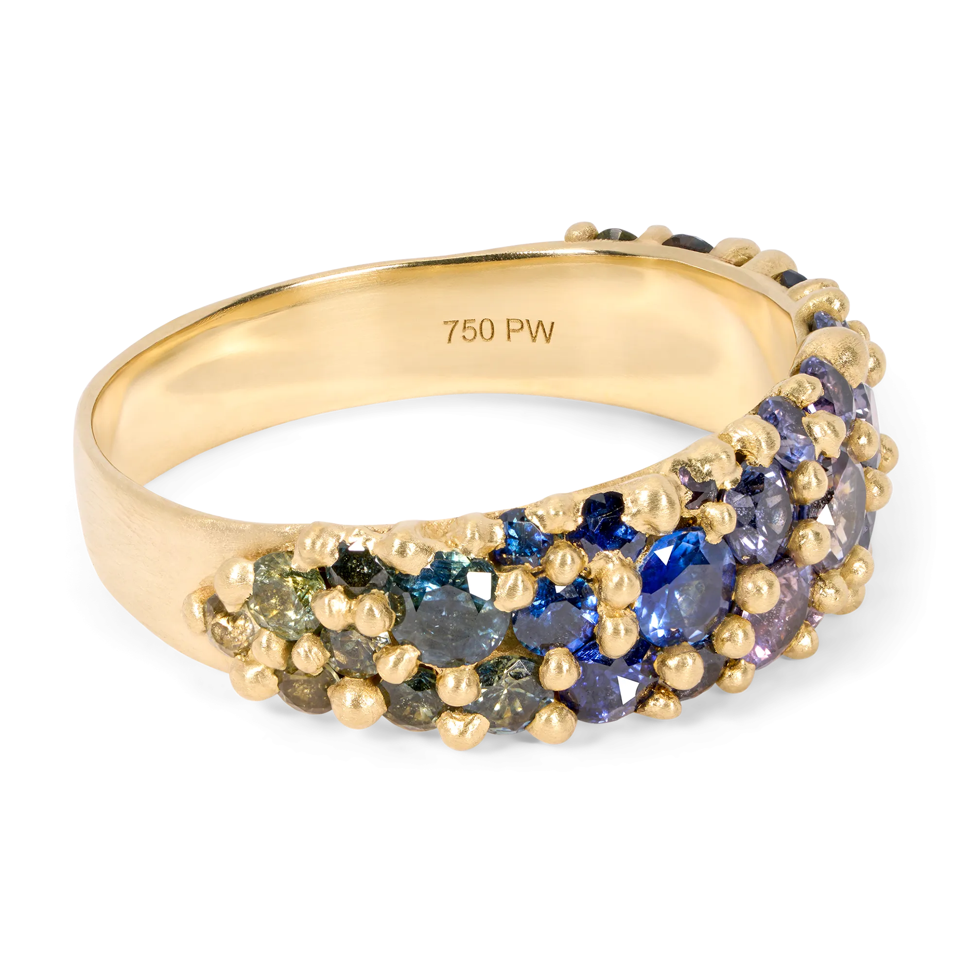 Wide Moody Mermaid River Ring - Size 7.5 - 11713