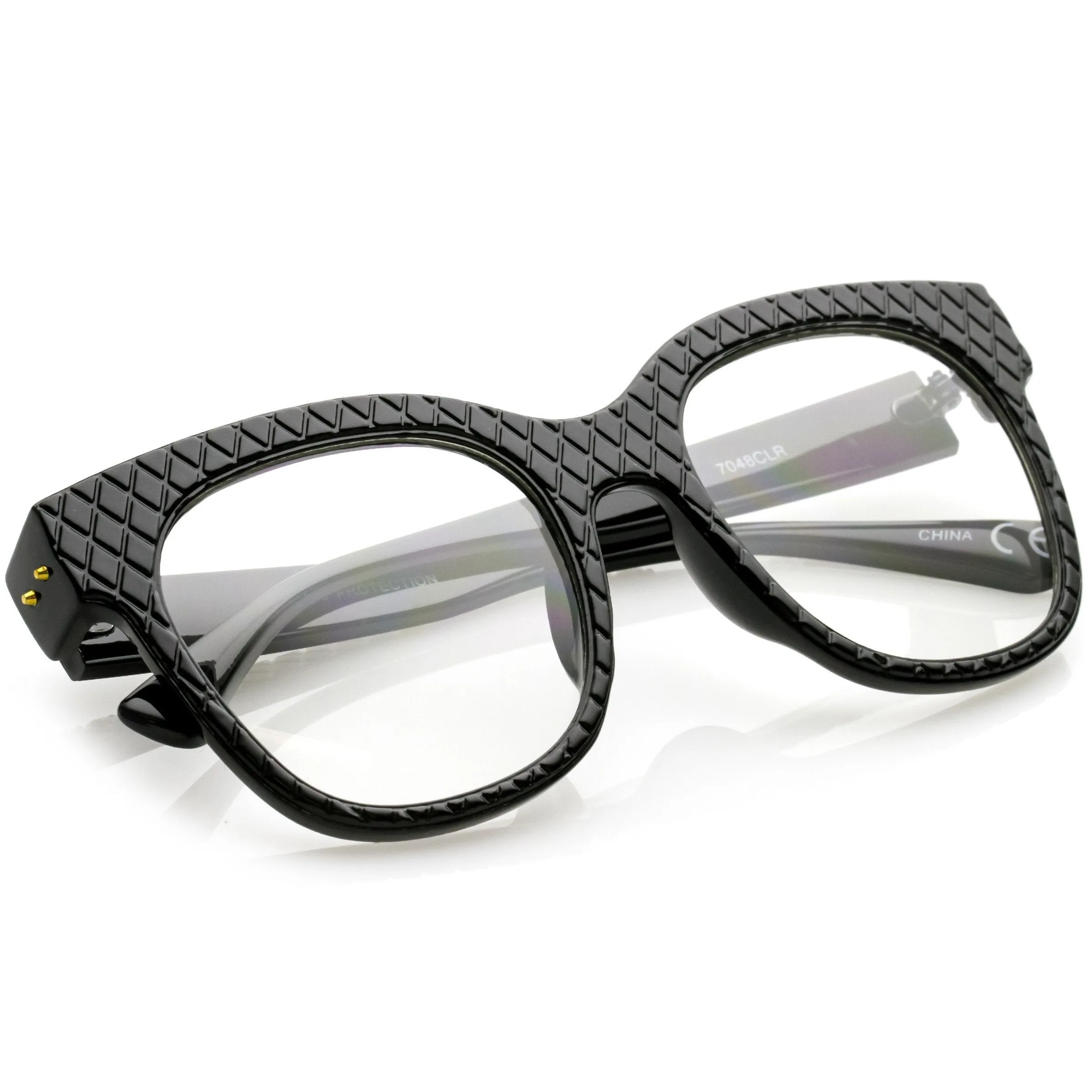 Women's Retro Oversize Bold Cat Eye Clear Lens Glasses