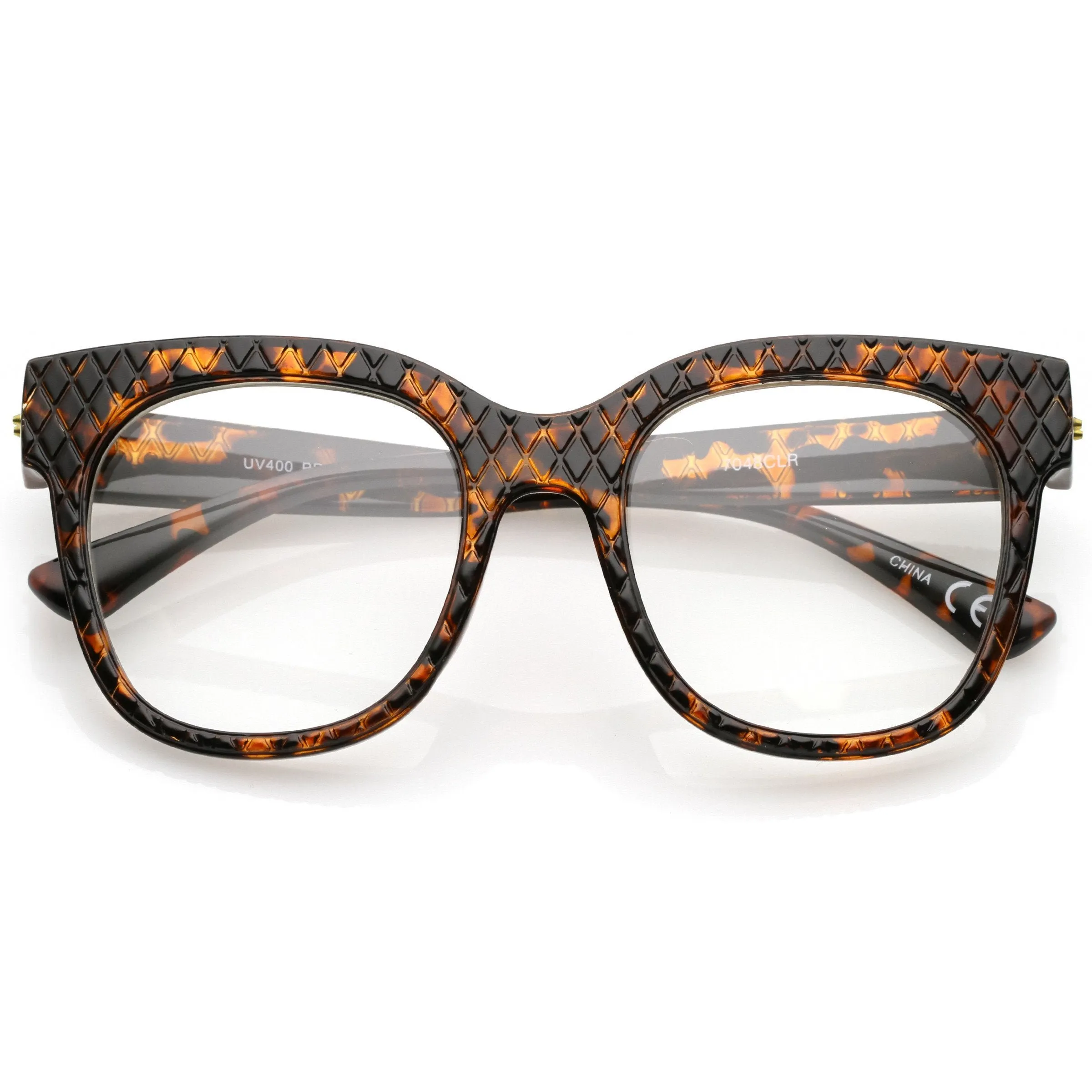 Women's Retro Oversize Bold Cat Eye Clear Lens Glasses