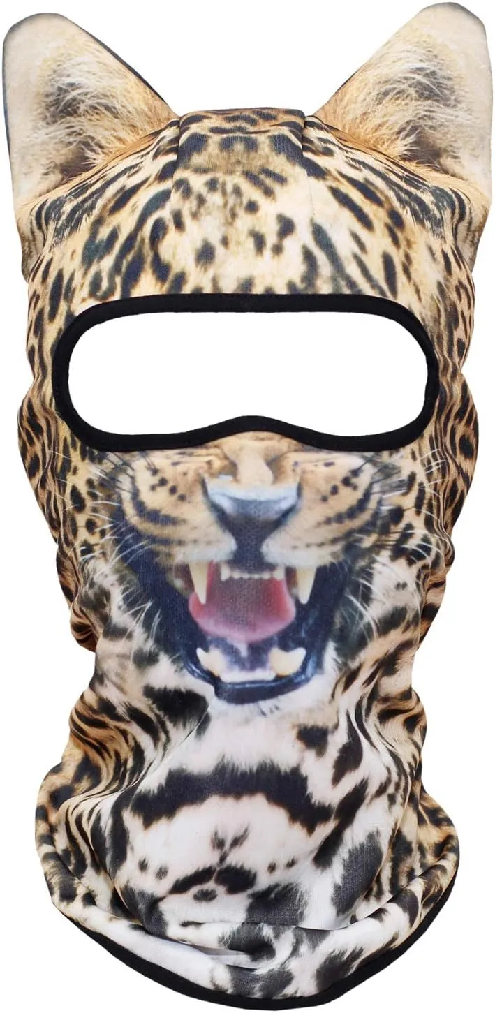 WTACTFUL 3D Stand Ears Animal Balaclava Face Mask for Music Festivals, Raves, Ski, Halloween, Party Outdoor Activities