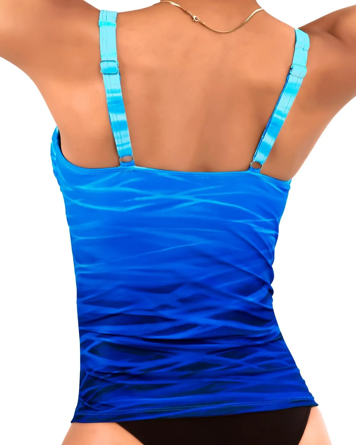 Yonique Women's Tankini Top Only Tummy Control Bathing Suits Top Modest Swim Tank Tops